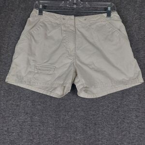 EXPRESS BLEUS WOMENS Y2K KHAKI TAN CLASSIC GORPCORE 100% COTTON SHORTS SIZE 5/6